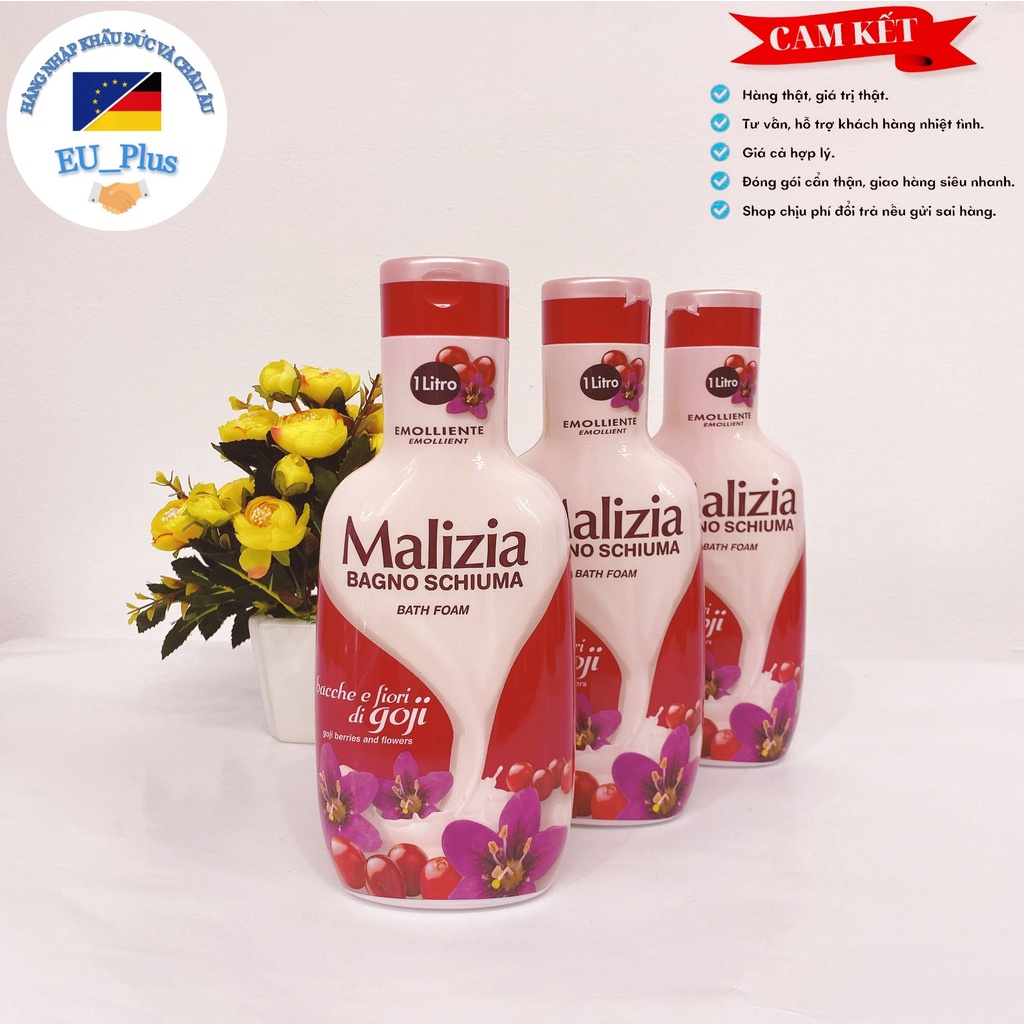 Sữa tắm Malizia 1000ml - Ý mùi thơm, dưỡng ẩm tốt