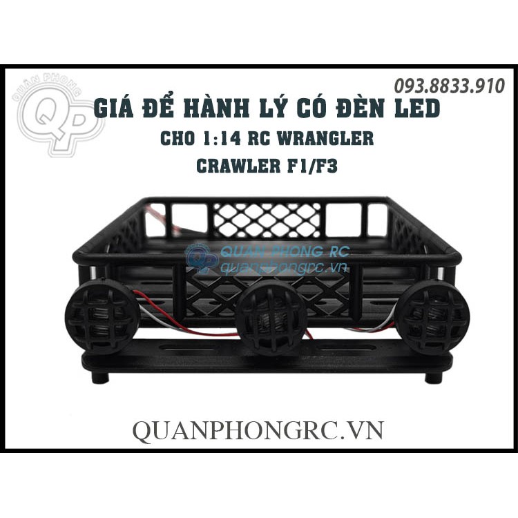 Giá Để Hành Lý Có Đèn LED - Luggage Roof Kits With LEDS For 1:14 F1 F3 Hard Top Crawlers