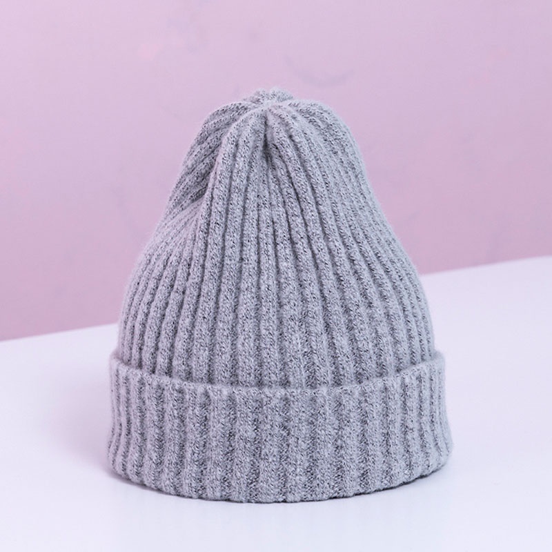 Mũ Beanie Màu Trơn Mềm Mại Giữ Ấm Tai Chống Gió Mùa Thu Đông Bảo Vệ Cho Bé t6-36 Tháng Tuổi