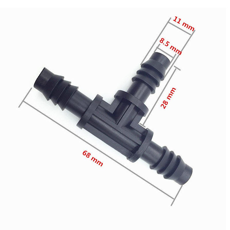 Bộ 10 đầu nối 2 đầu cho ống bơm nước dạng chữ T chữ thập 3/8“ chất lượng cao