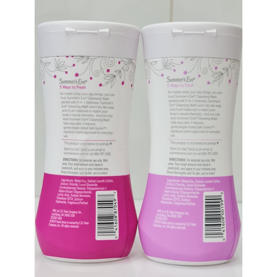 Dung Dịch Vệ Sinh Phụ Nữ Hằng Ngày Summer's Eve 5in1 266ml Mỹ