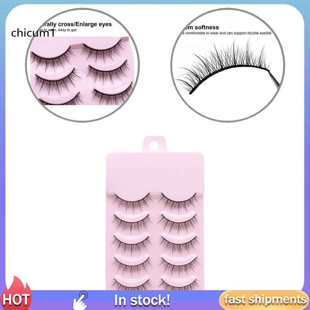 [Hàng mới về] Lông mi giả sợi chéo trang điểm tinh tế đeo thoải mái sử dụng để sử dụng hàng ngày