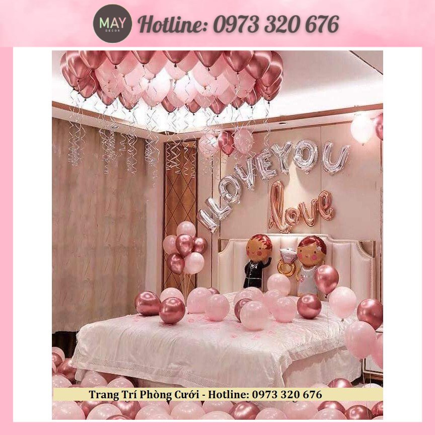 Set bóng trang trí phòng cưới, tân hôn - PC08