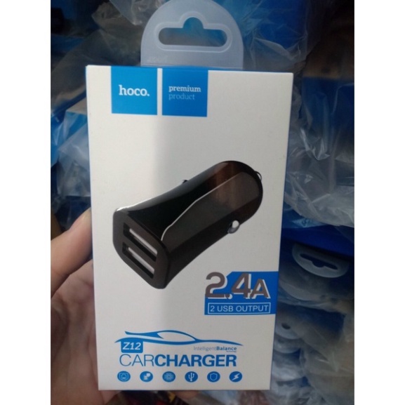 Tẩu ô tô cắm sạc 2 usb Hoco z12 [FS]