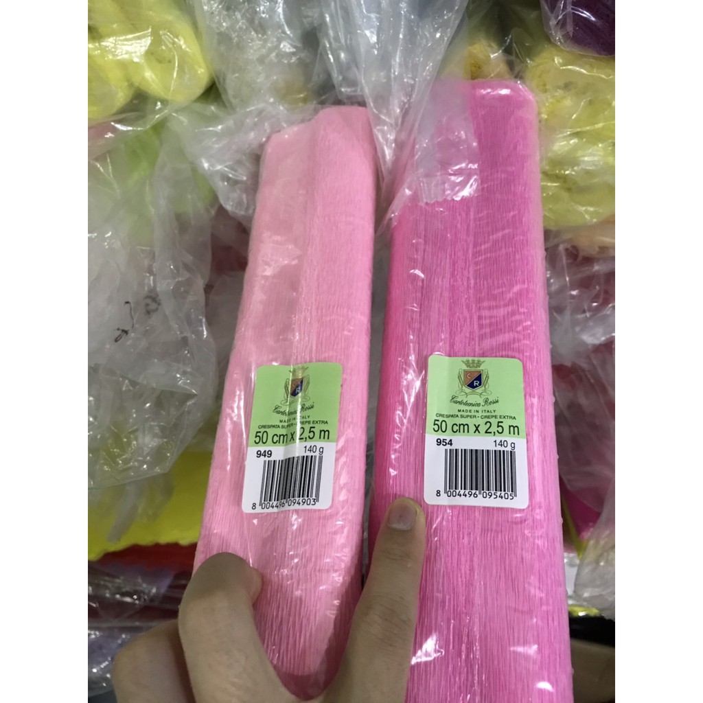 GIẤY NHÚN Ý làm hoa,140gr,cuộn 50x250cm