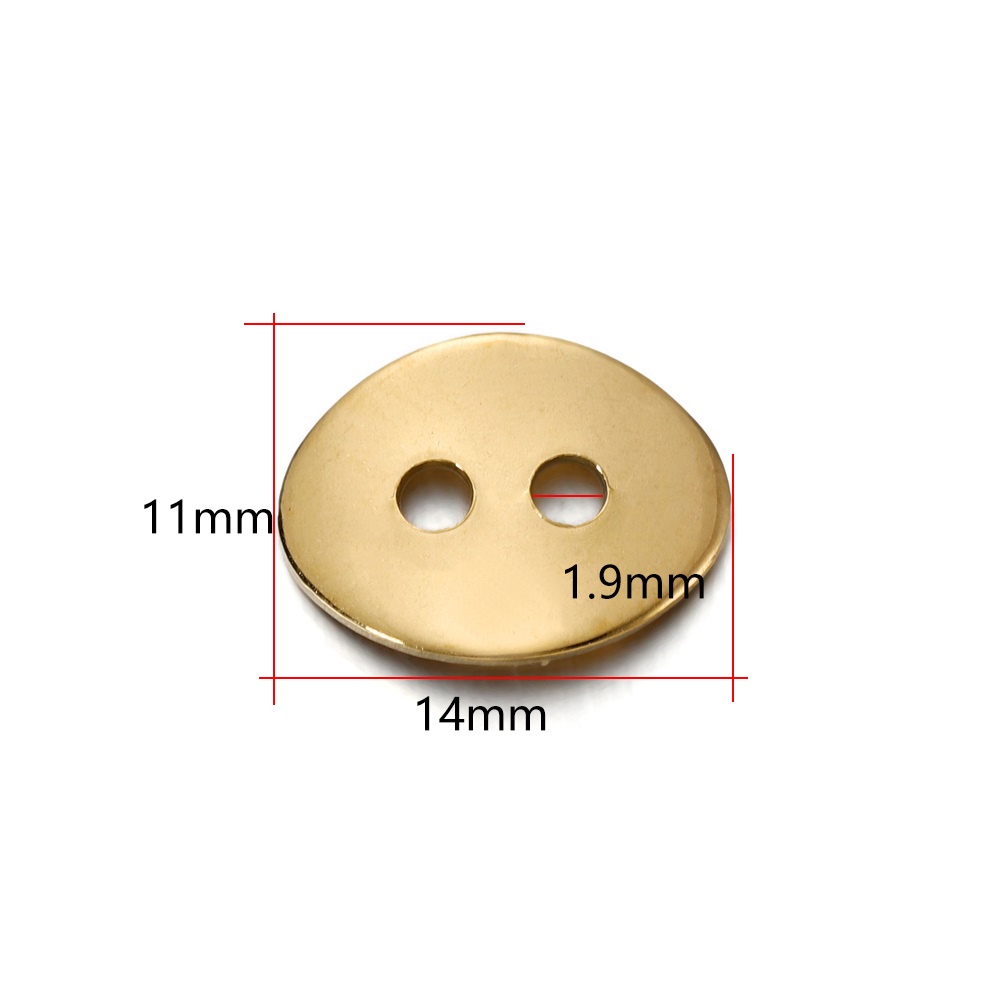 Set 20/ 50 mặt dây chuyền ST.KUNKKA hình oval làm trang sức bằng thép không gỉ