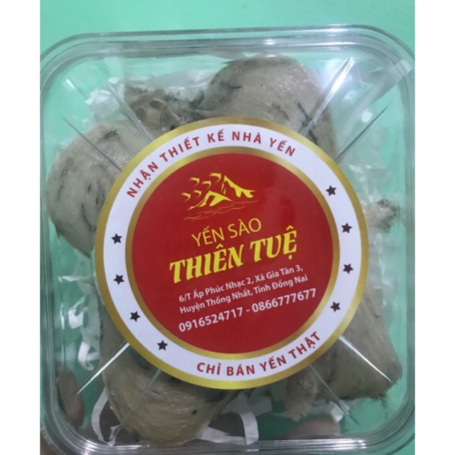 Yến Sào Thiên Tuệ - Yến chưa nhặt lông - Hộp 50g - quà tặng đính kèm