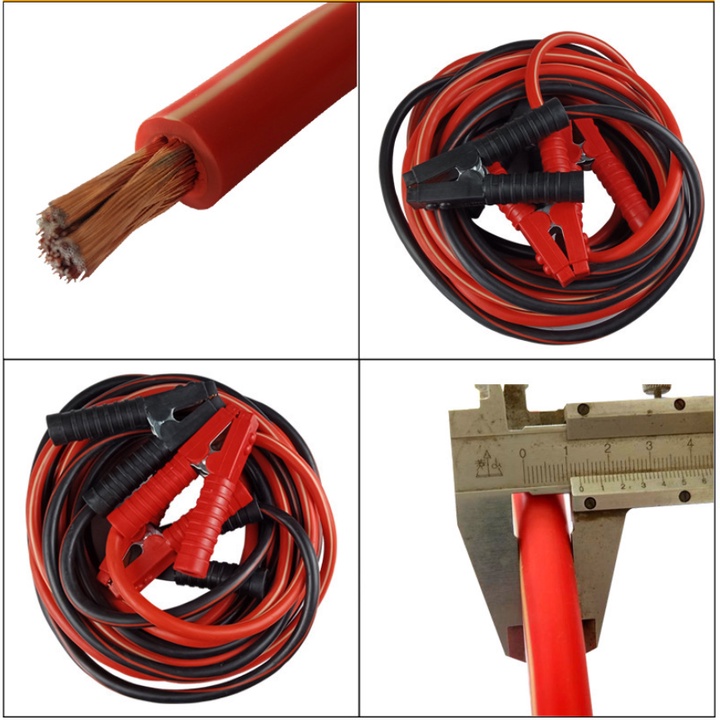 Dây câu, kích bình ắc quy ô tô dài 4m dòng 2500A - nguồn DC 25mm2, chiều dày lớp cách điện 1,2mm