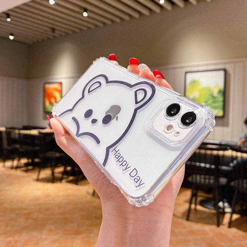 Cute Bears Phone Case For OPPO R9 R9S Plus R11 R11S R15 R17 A59 F1S A57 F1A A39 A73 A79 F5 A83 A1 Soft Silicon Clear Transparent Cover | BigBuy360 - bigbuy360.vn