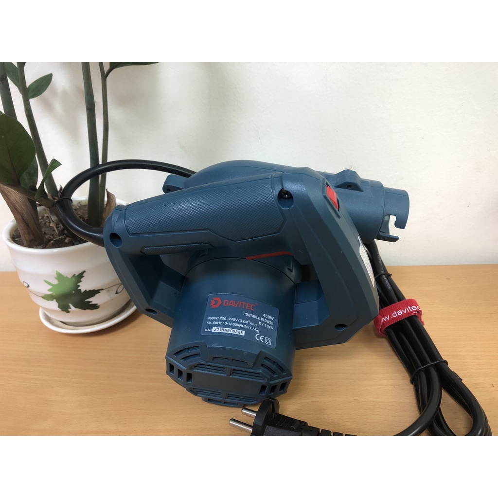 Máy thổi bụi, hút bụi cầm tay 450W DAVITEC DV1045 điều chỉnh tốc độ - Mô tơ dây đồng 100%