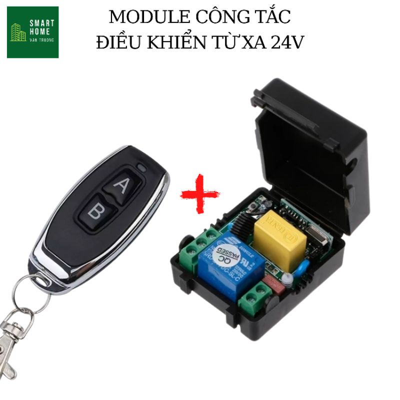 Rơ le điều khiển từ xa 24V cho khoá cửa, khoá cổng, khoá xe máy, bật bắt máy bơm nước không dây