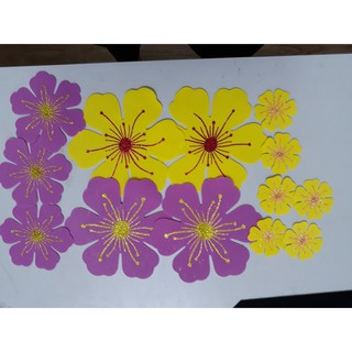 (Giá rẻ)  Túi hoa Đào, hoa Mai dán kính – Trang trí Xuân Canh Tý 2020