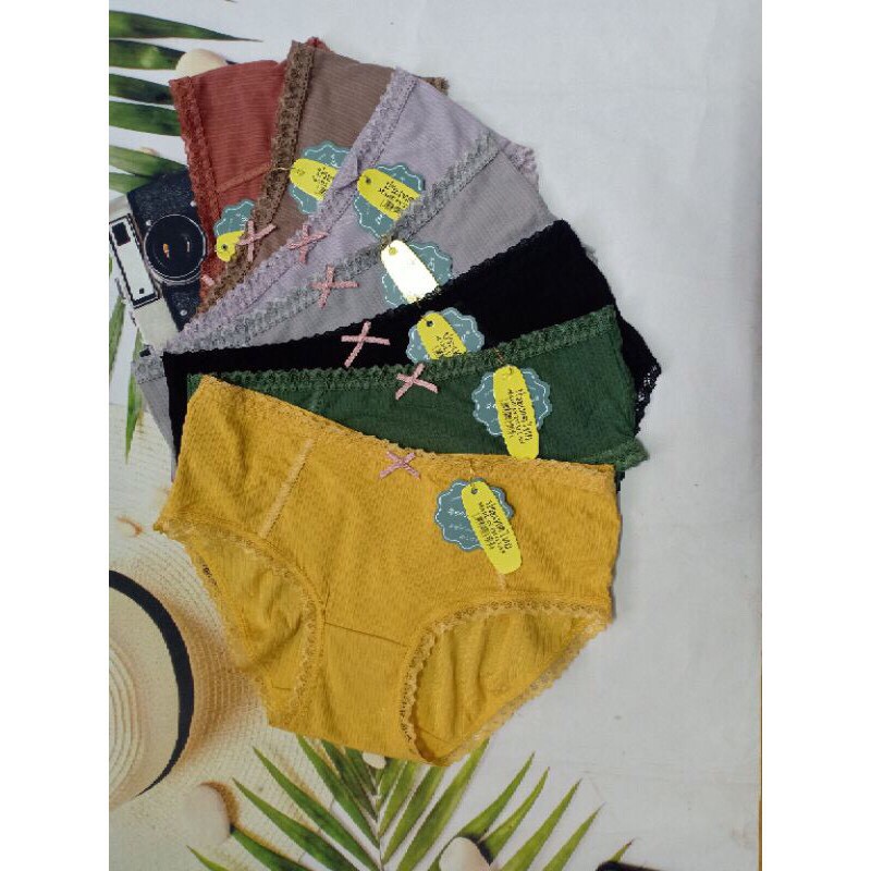 Combo 10 Quần Lót Cotton Tăm Nơ Chất Mềm Mại Co Giãn 4 Chiều MS 2275