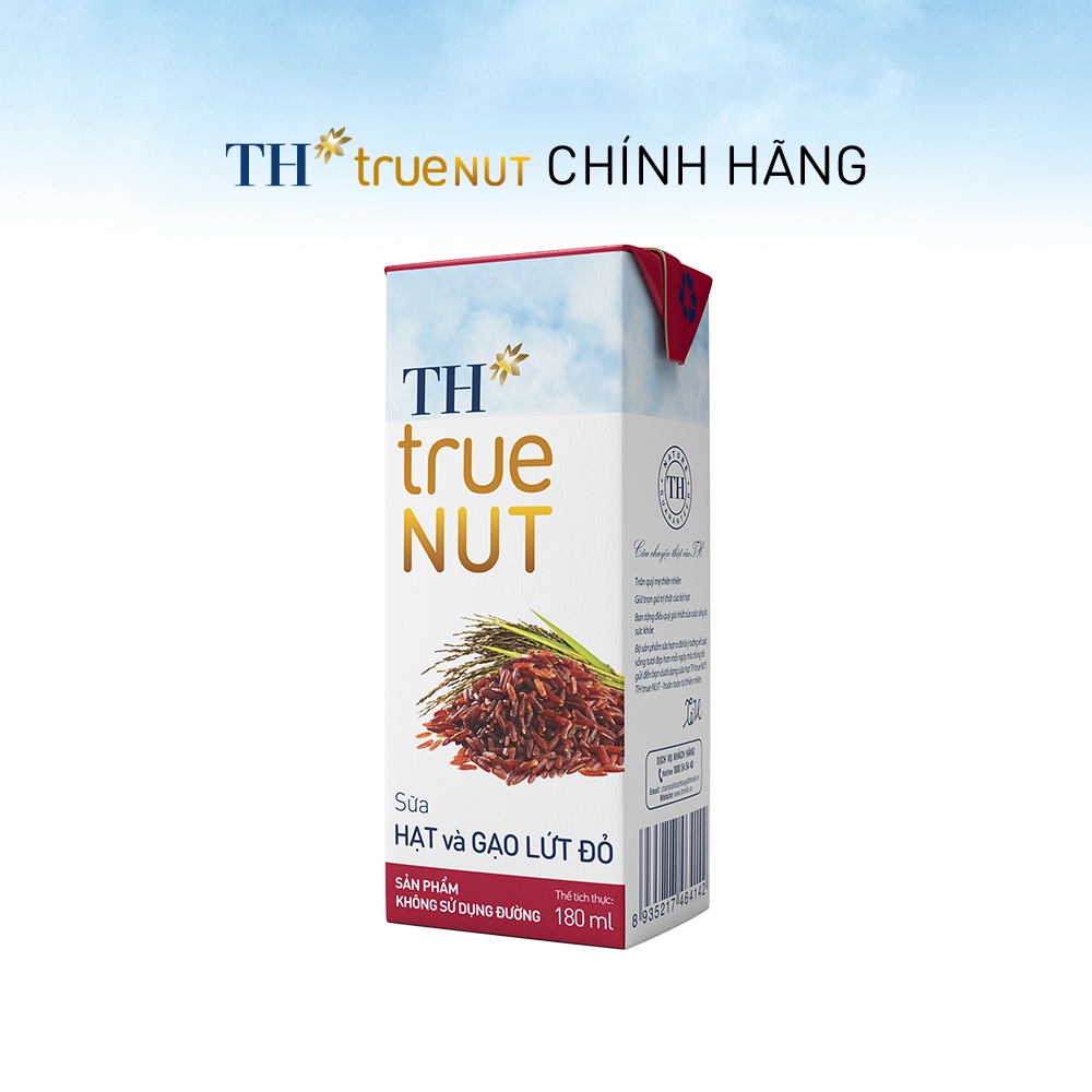 Thùng 48 hộp sữa hạt và gạo lứt đỏ TH True Nut 180ml (180ml x 48)