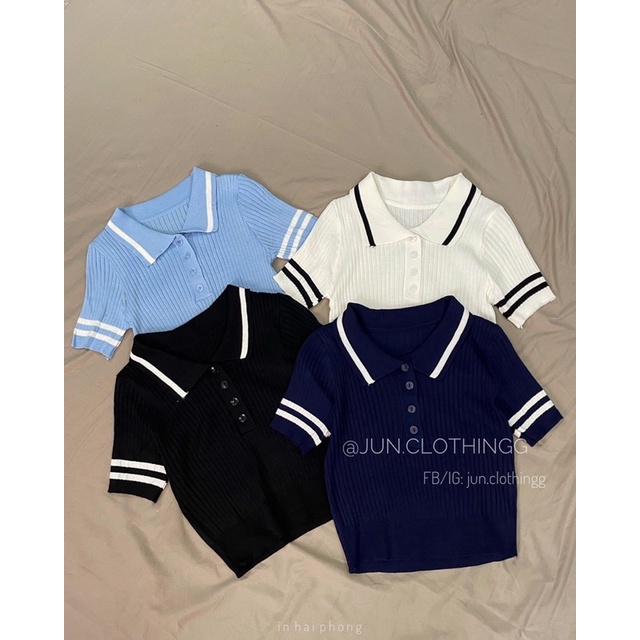 Crt monterghi polo kẻ tay - JUNclothing
