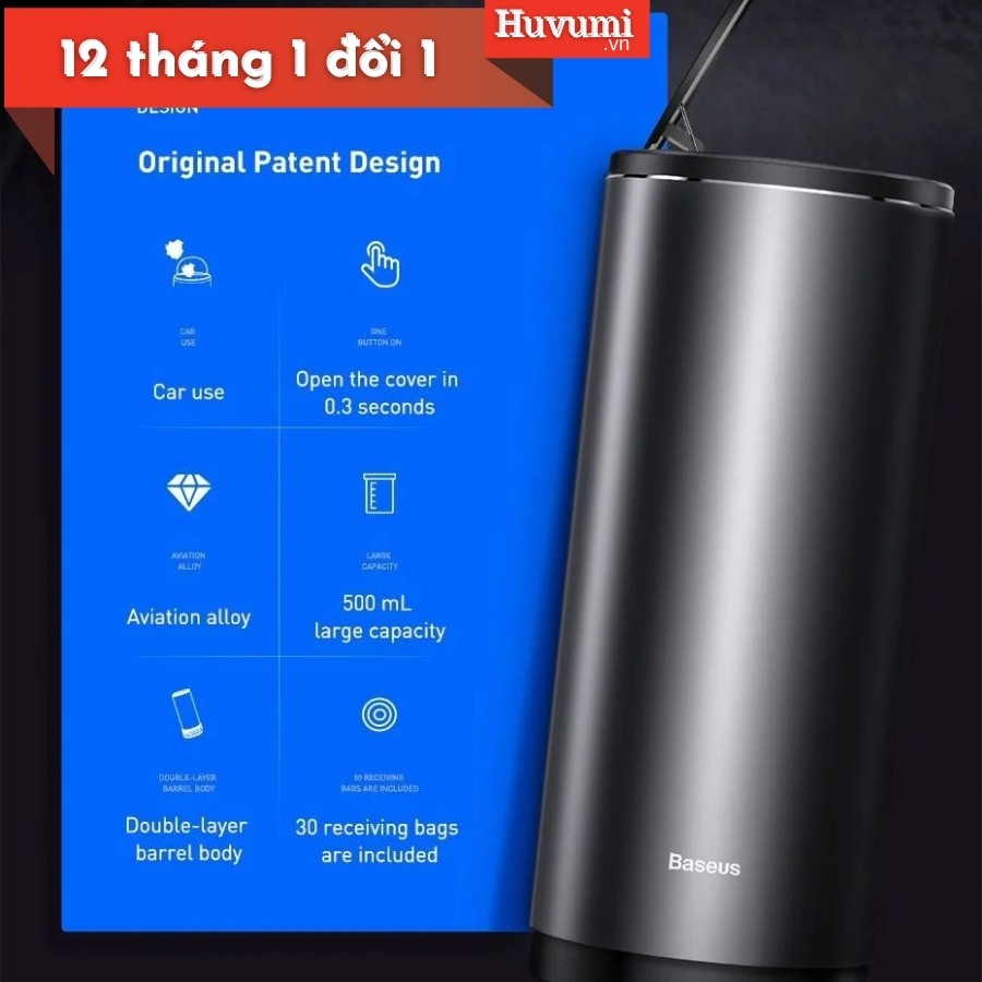 [Chính Hãng - Sẵn] Thùng chứa rác Mini tiện dụng Baseus Gentleman Style dùng trên xe hơi hoặc bàn làm việc LV610