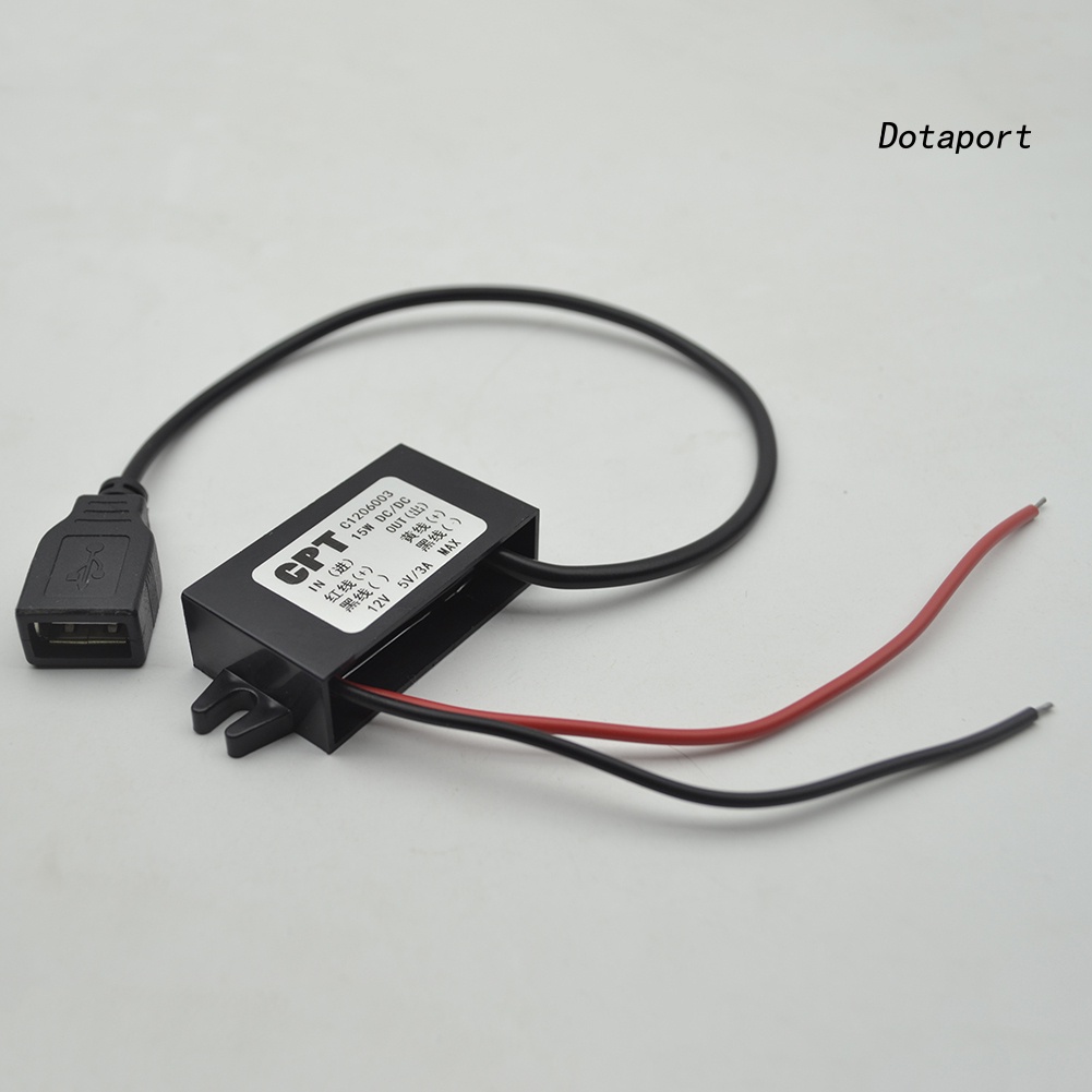 Đầu Sạc Chuyển Đổi USB Kép 12V Sang 5V 3A Max Cho Máy Tính Bảng GPS/Điện Thoại