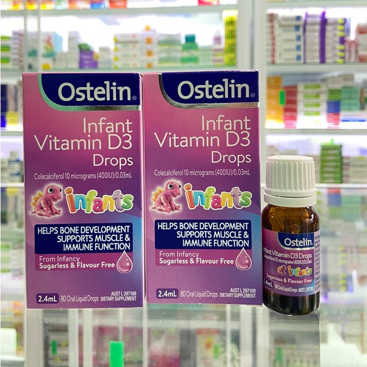 Vitamin D3 Drops Ostelin Cho Trẻ Từ Sơ Sinh Đến 12 Tuổi 2.4 ml