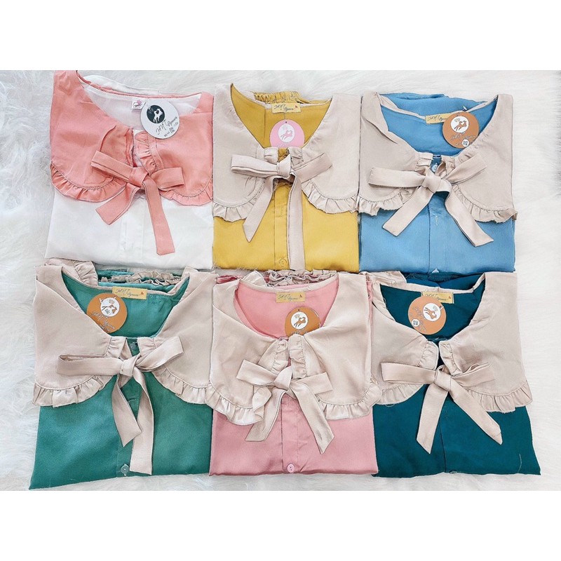 Bộ Lụa Pijama Tay Dài Họa Tiết - Hàng Chuẩn Đẹp | BigBuy360 - bigbuy360.vn