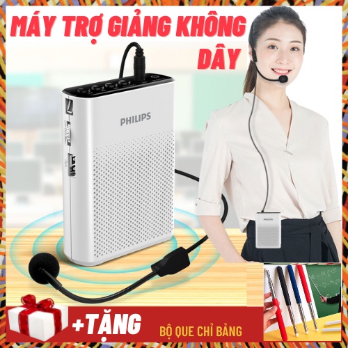 Máy trợ giảng mini có mắc cài áo kèm mic dạy học thuyết trình siêu tiện lợi nhỏ gọn nhẹ nhàng, loa trợ giảng giáo viên