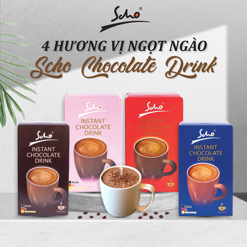 NƯỚC UỐNG CHOCOLATE NGUYÊN CHẤT SCHO CỦA ĐỨC - HỘP 10 GÓI