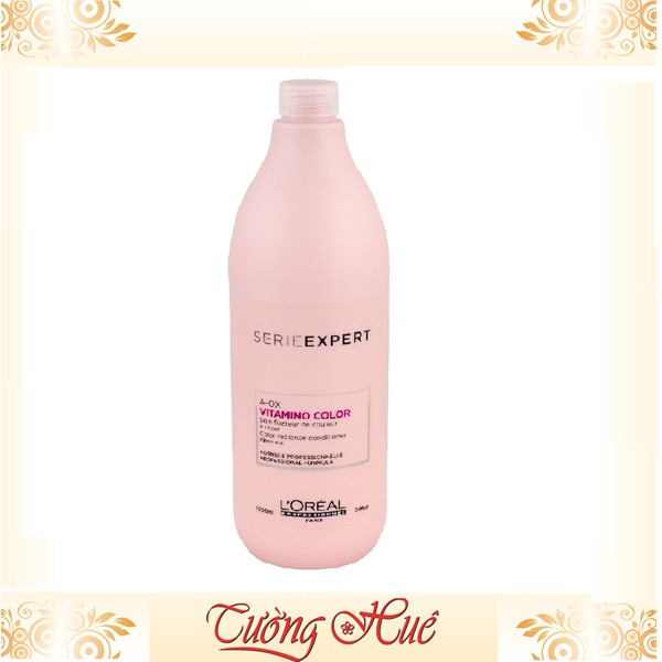 Dầu xả chăm sóc tóc nhuộm L'oreal Serie Expert A-ox Vitamino Color - 1000ml - Hồng.