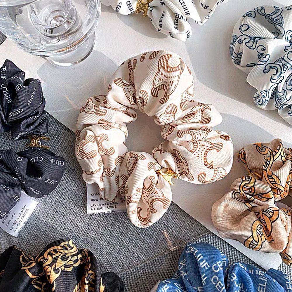 Dây Cột Tóc In Chữ Arc de Triomphe Phong Cách Hàn Quốc Ngọt Ngào Cho Nữ MXGOODS