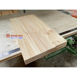 Tấm gỗ thông dày 1,2cm x mặt rộng 14cm x dài 80cm + láng mịn 4 mặt