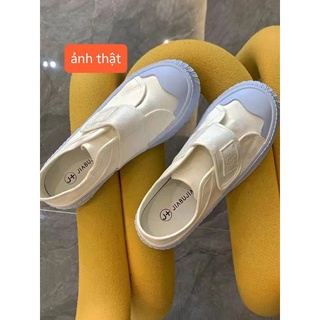 [ORDER](SẴN NÂU SIZE 40) GIÀY SNEAKER QUAI DÁN ĐẾ MÀU