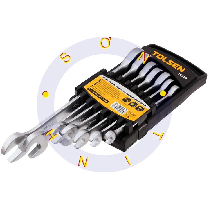 Cờ Lê Miệng - Vòng Tự Động Bộ 7 Cây 8-19mm Tolsen 15229