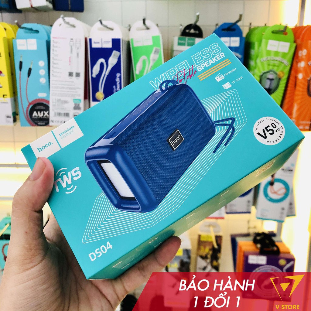 [GHÉP 2 LOA] LOA BLUETOOTH NGHE NHẠC HOCO DS04  CẦM TAY MINI TWS THẺ NHỚ TF USB AUX 3.5 [HOCO ĐÀ NẴNG]