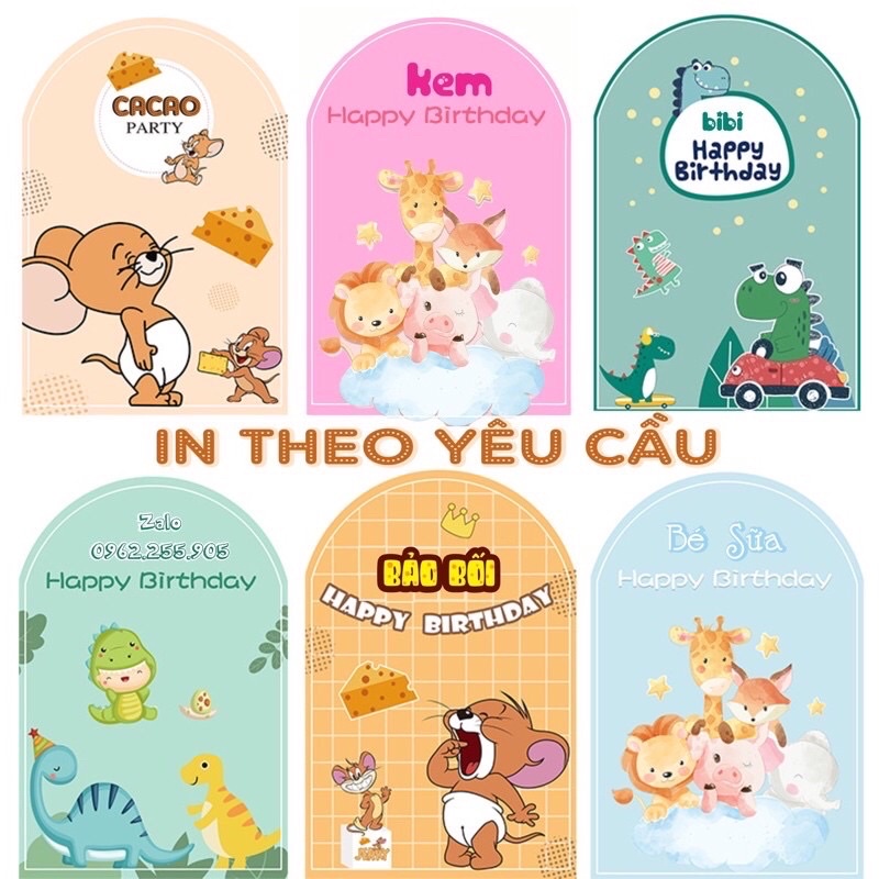 [NHIỀU MẪU] Background in kèm tên bé