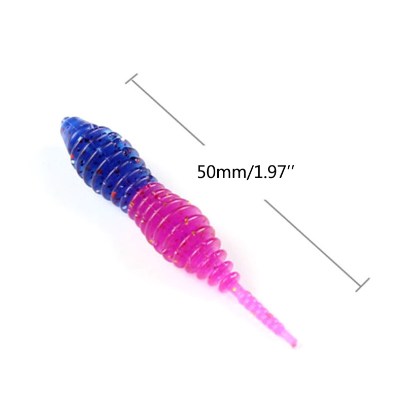 QQ Mồi Giun Giả Câu Cá 5cm Bằng Nhựa Mềm Nhiều Màu Sắc