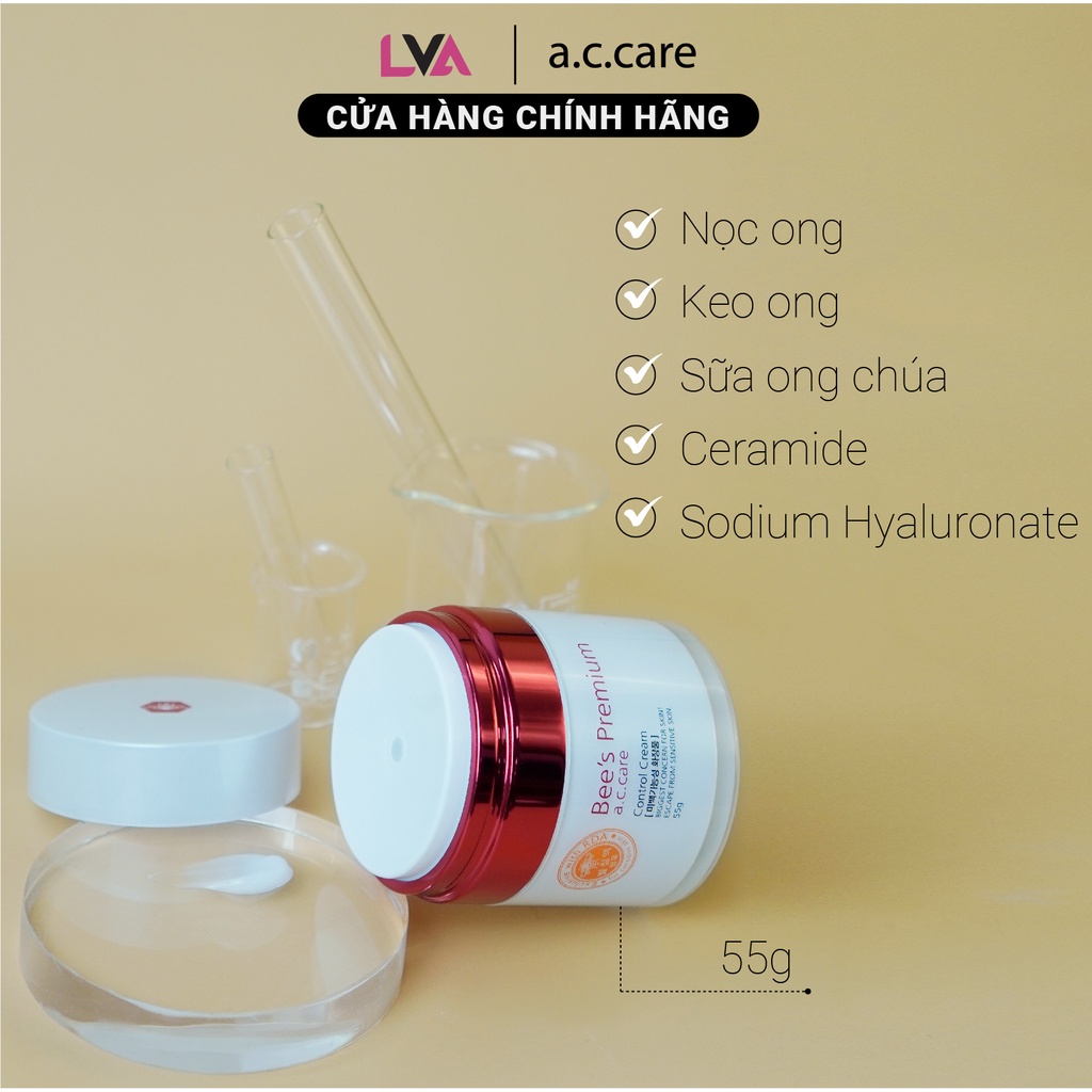 Kem dưỡng ngừa mụn, mờ thâm nám từ nọc ong AC Care Bee's Premium Control Cream 55g