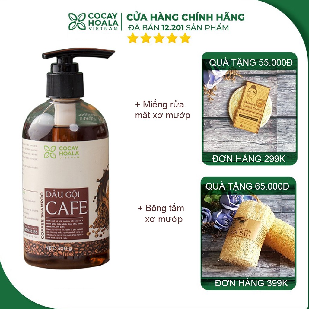 Dầu gội 🍃FREESHIP🍃 Dầu Gội Trị Liệu Tóc Cocayhoala Chiết Xuất Hạt Cà Phê Arabica 300g [dau goi thien nhien]