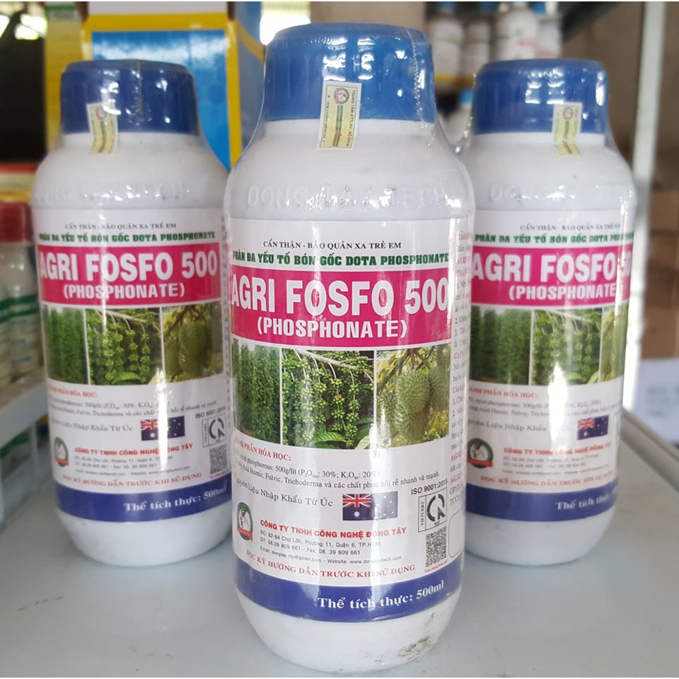 AGRI FOS 500 - Phân bón đa năng - trừ bệnh - tốt cây - Chai 500ml