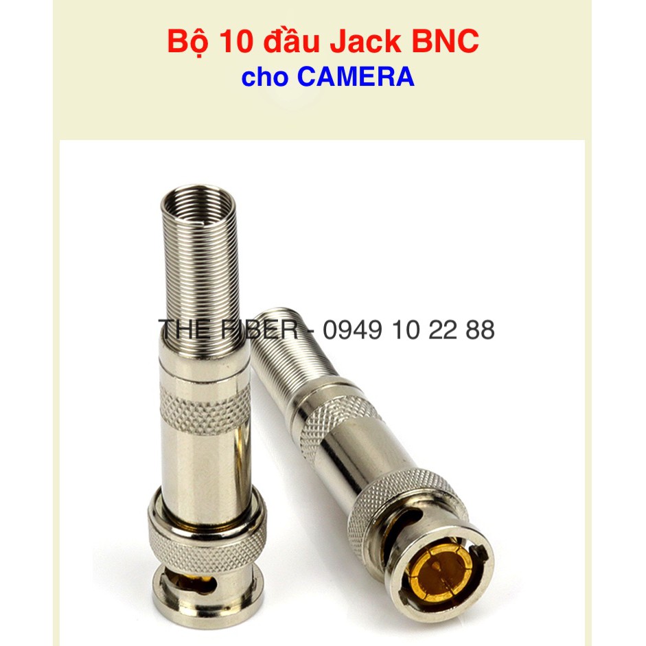 Bộ 10 đầu Jack BNC dạng lò xo dùng cho cáp đồng trục