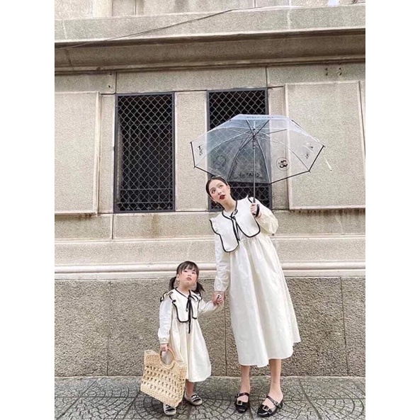 Set đầm mẹ và bé đen vintage