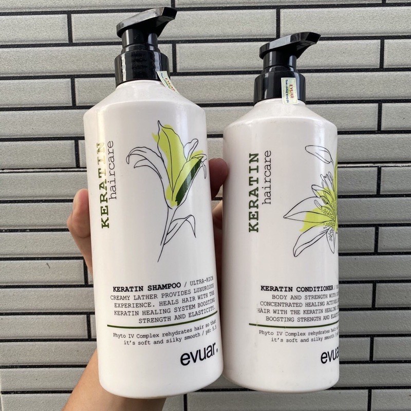 Dầu gội xả Keratin Evuar