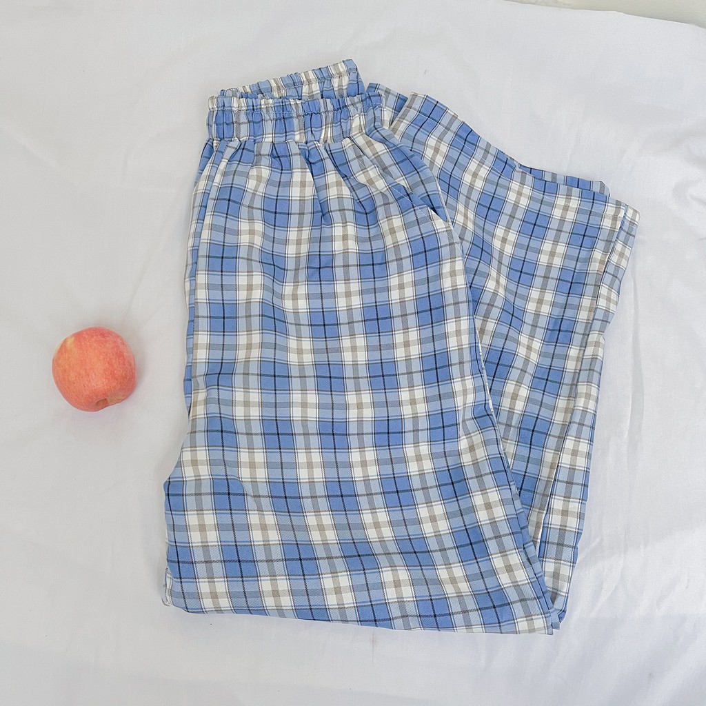 Quần suông cạp chun kẻ caro nhiều màu basic form rộng unisex ulzzang - Made by Fiin | BigBuy360 - bigbuy360.vn