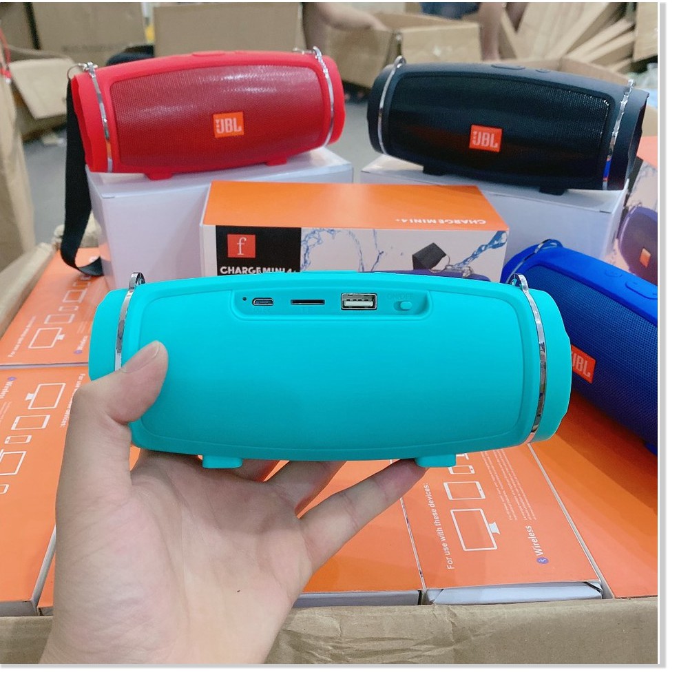 Loa Bluetooth JBL charge 4+ mini vỏ nhôm Bass mạnh, âm thanh trong công suất 20W Pin trâu 6h có dây đeo