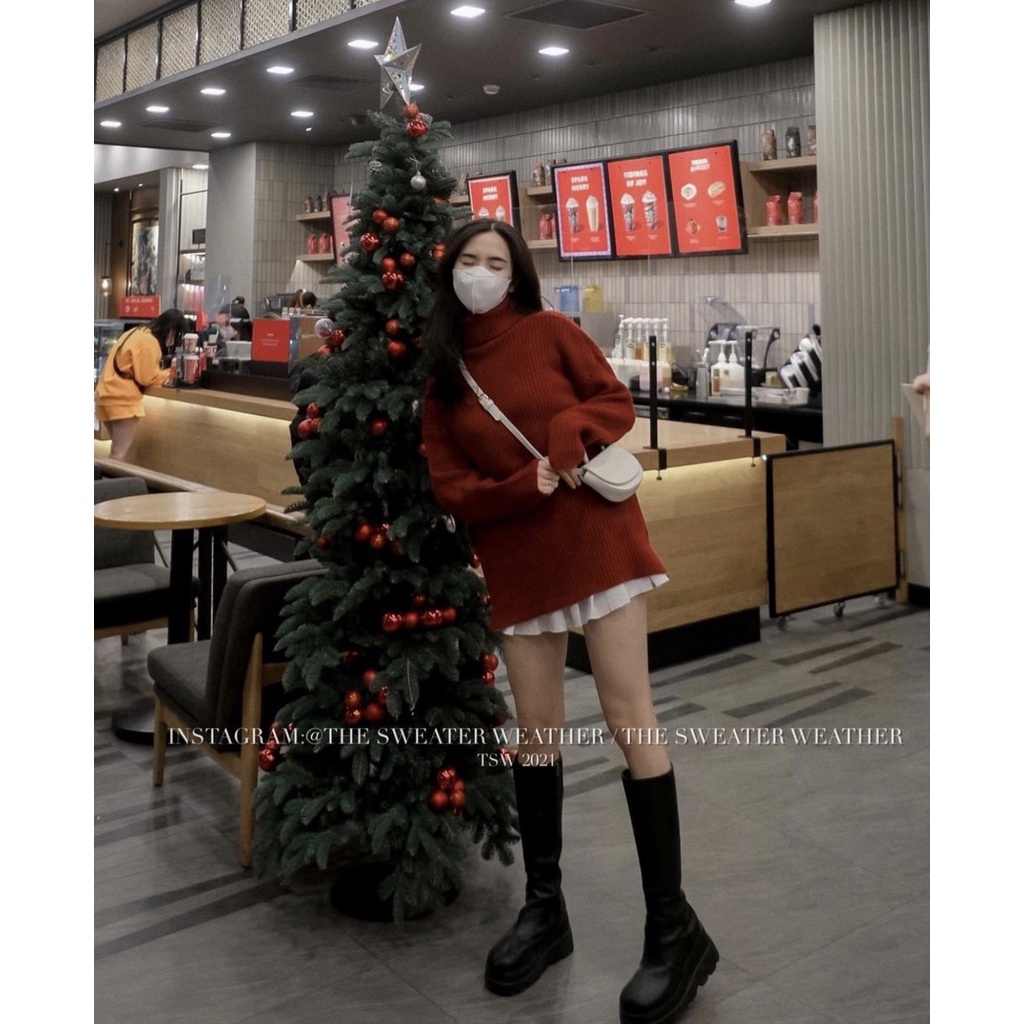 Áo len tăm cổ lọ 5 màu trơn, Áo len cao cổ dầy dặn xẻ tà Hàn Quốc cực ấm loại 1 - Dorita Boutique | BigBuy360 - bigbuy360.vn