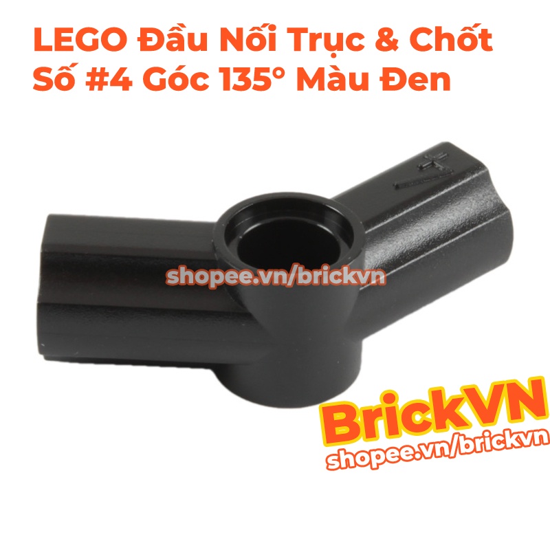 LEGO Technic Đầu Nối Trục và Chốt Góc #4 - 135 độ, Màu Đen ID 6262897 42156