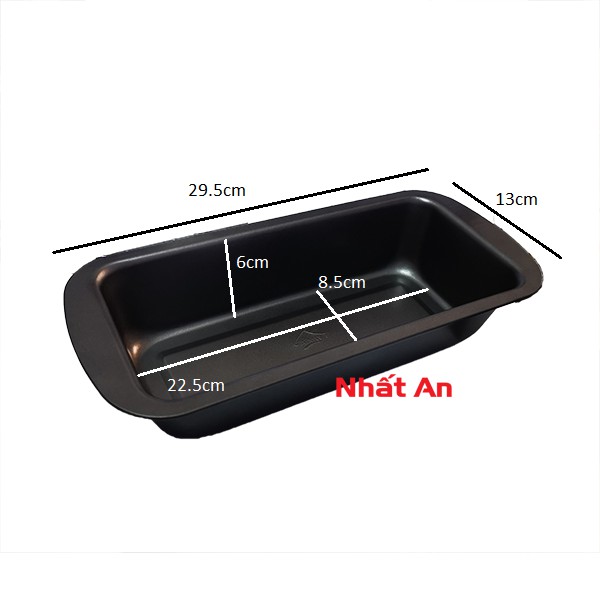 Khuôn bánh nhôm chống dính hình chữ nhật 25x11cm