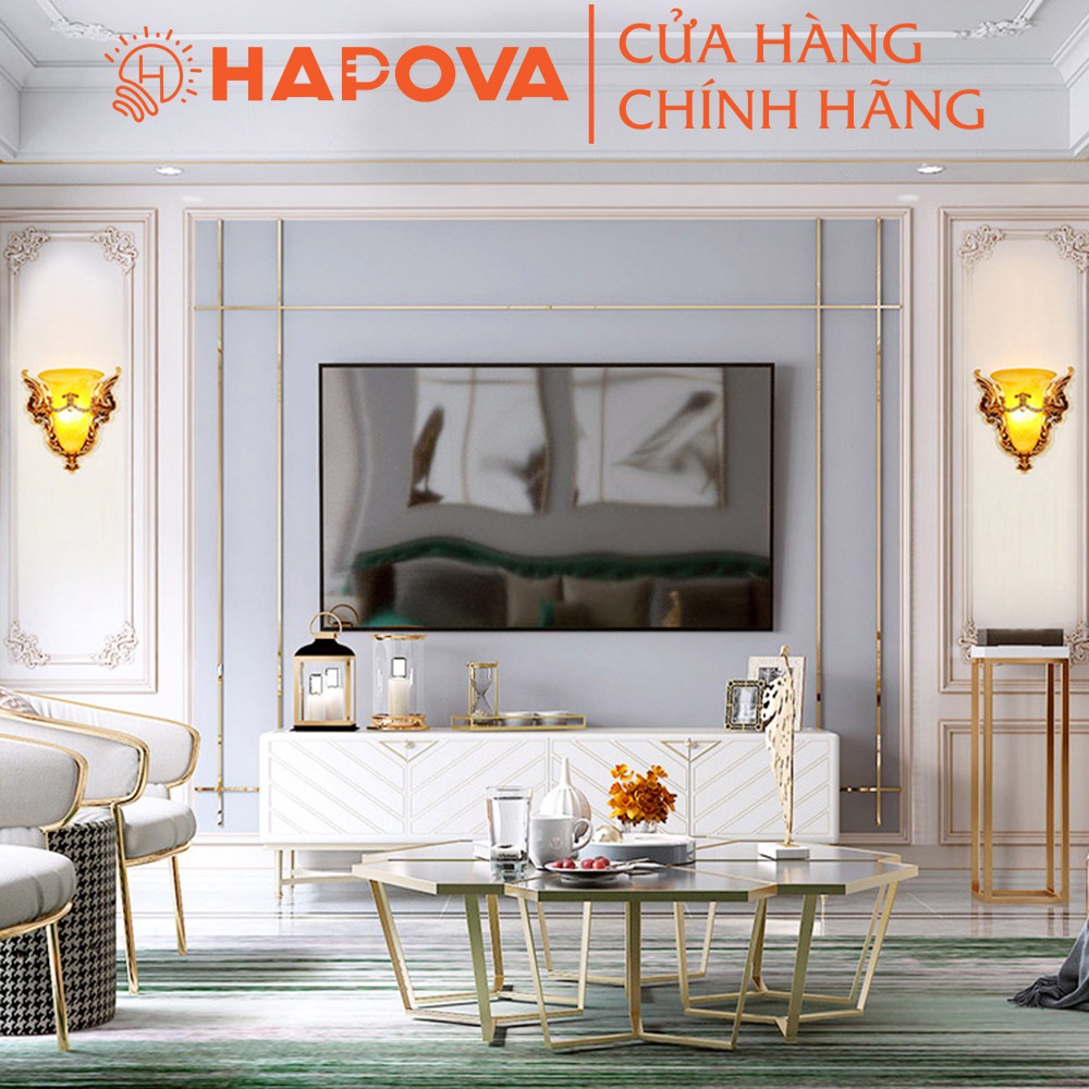 Đèn gắn tường, đèn trang trí phòng khách HAPOVA ORALIE 6174 Kèm bóng LED chuyên dụng