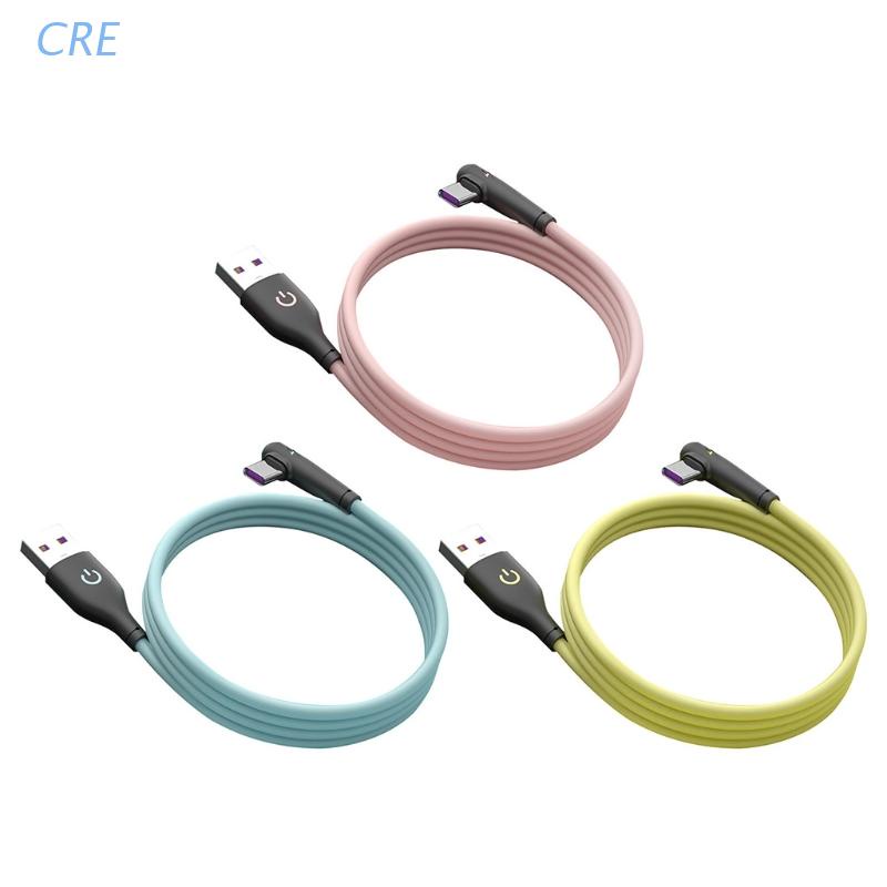 Dây cáp sạc nhanh Usb Loại C bằng silicon màu xanh dương/hồng/vàng chất lượng cao