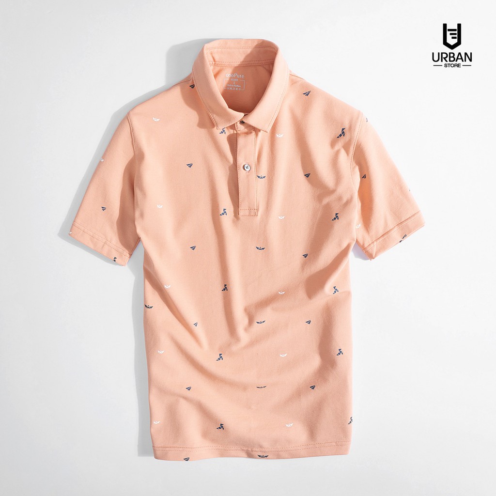 Áo Polo Nam cooPure, Áo Polo Nam 95% Cotton Họa Tiết Origami Printing NO.1825 | BigBuy360 - bigbuy360.vn