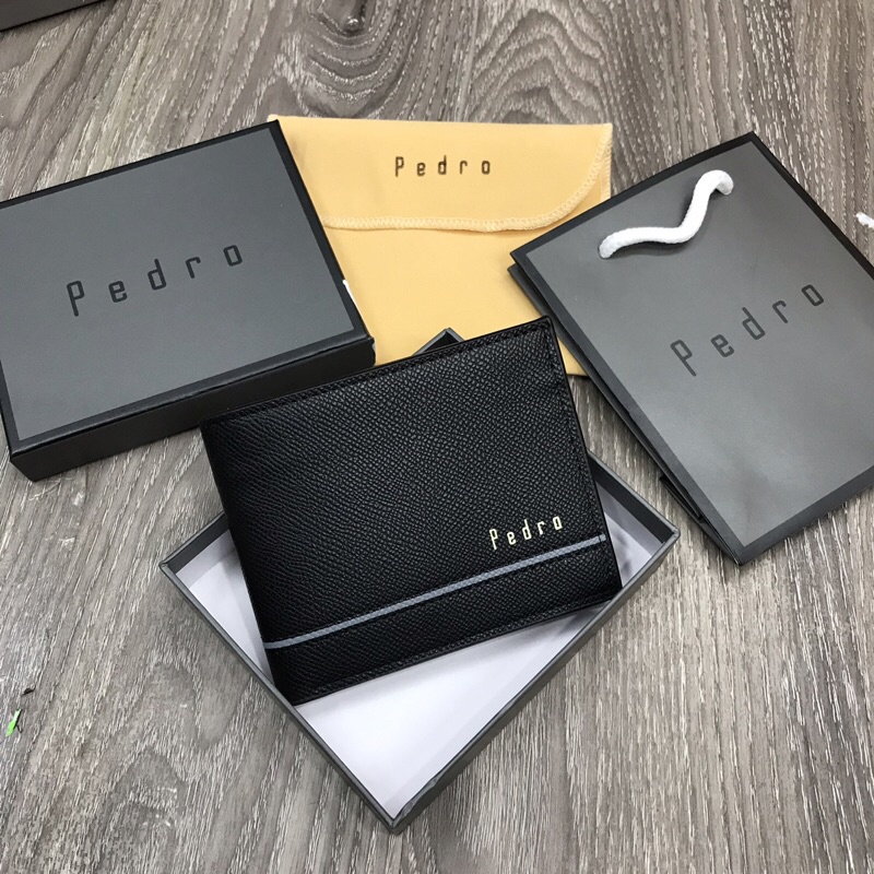 Ví nam Pedro fullbox kèm túi giấy sang trọng làm quà cho nam