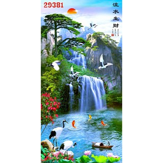 Tranh dán tường 3d khổ dọc trang trí phòng khách giá rẻ đẹp