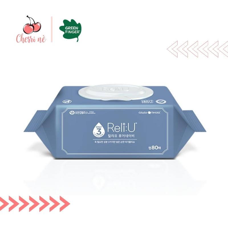 Khăn Giấy Ướt Hàn Quốc Greenfinger ReliU Dịu Nhẹ Cho Bé